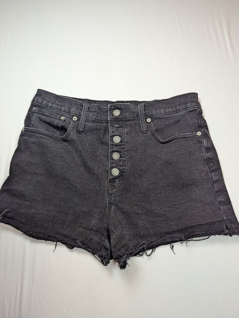 Madewell Black Denim Cutoff Shorts